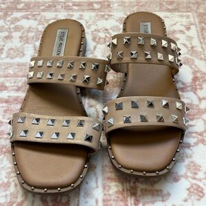 Steve Madden Brown Studded Sandals